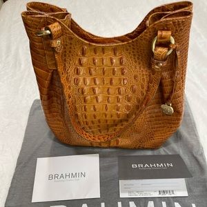 Brahmin Melbourne Bristol Shoulder bag, EUC, Whiskey (cognac color)